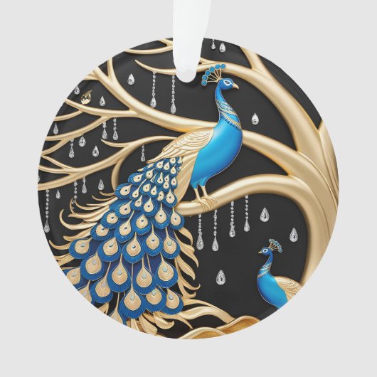 Peacock Paradise Acryl Ornament (voorkant)