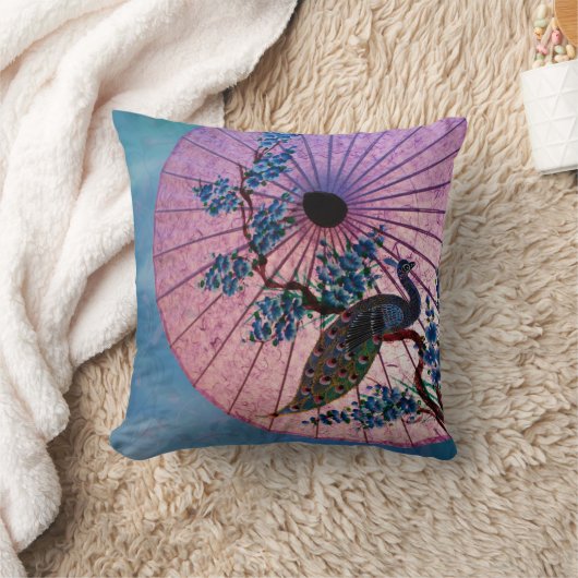 Peacock Parasol Pillow Kussen (Deken)