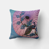 Peacock Parasol Pillow Kussen (Achterkant)