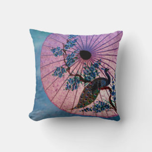 Peacock Parasol Pillow Kussen