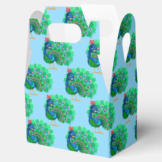 Peacock Party Favor Box Bedankdoosjes (Geopend)