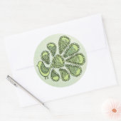Peacock Party Green DIY Cupcake Topper Label (Envelop)