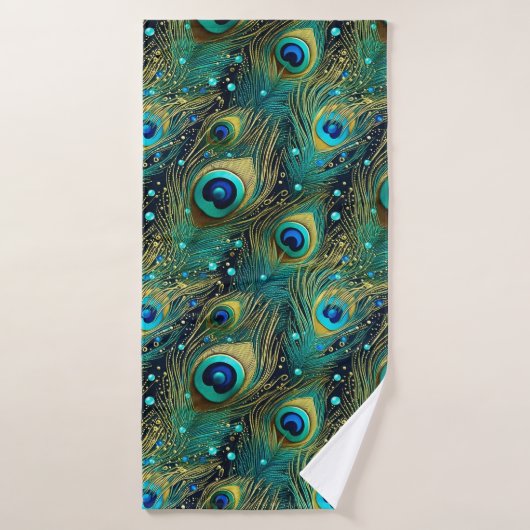 Peacock Passion Sierkussen Badhanddoek (Badhanddoek)