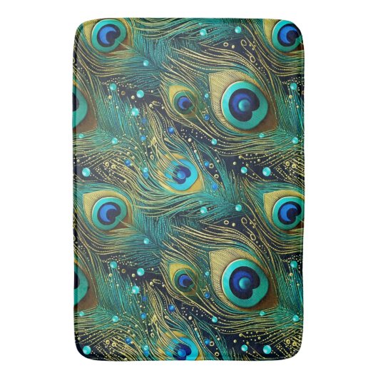 Peacock Passion Sierkussen Badmat (Voorkant Verticaal)