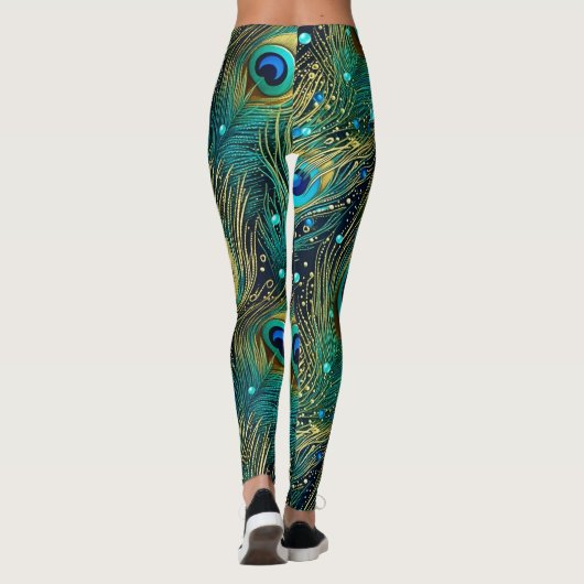 Peacock Passion Sierkussen Leggings (Achterkant)