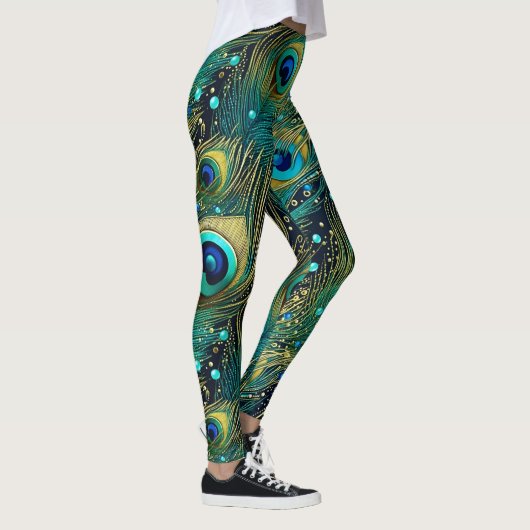 Peacock Passion Sierkussen Leggings (Rechts)