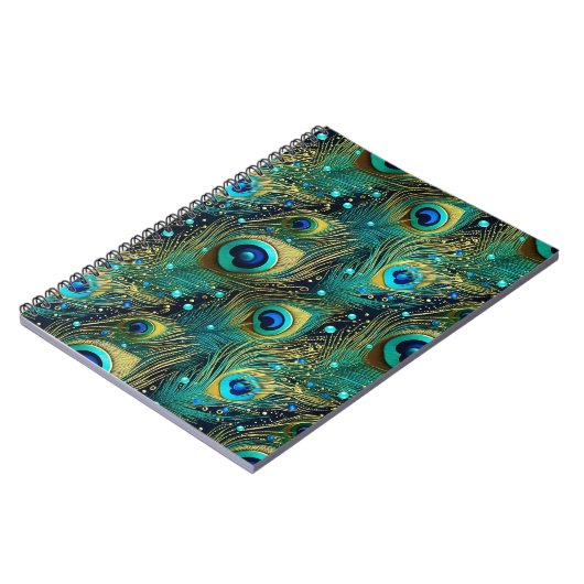 Peacock Passion Sierkussen Notitieboek (Linkerzijde)