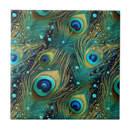 Peacock Passion Sierkussen Tegeltje