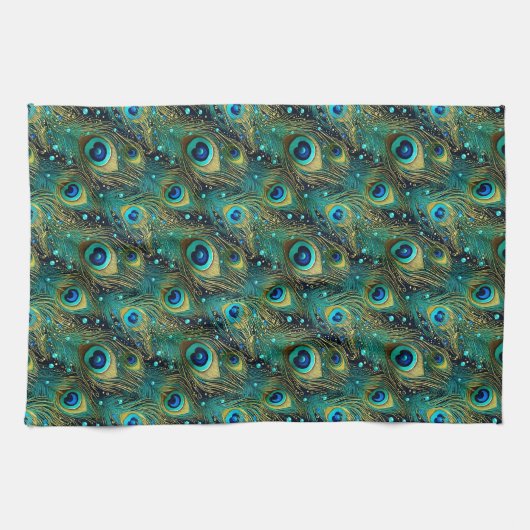 Peacock Passion Sierkussen Theedoek (Horizontaal)