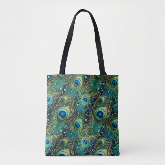 Peacock Passion Sierkussen Tote Bag (Voorkant)