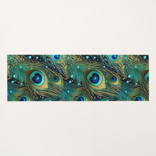Peacock Passion Sierkussen Yogamat (Achterkant (horizontaal))