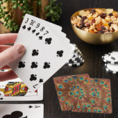 Peacock patroon Achtergrond Pokerkaarten (Insitu)
