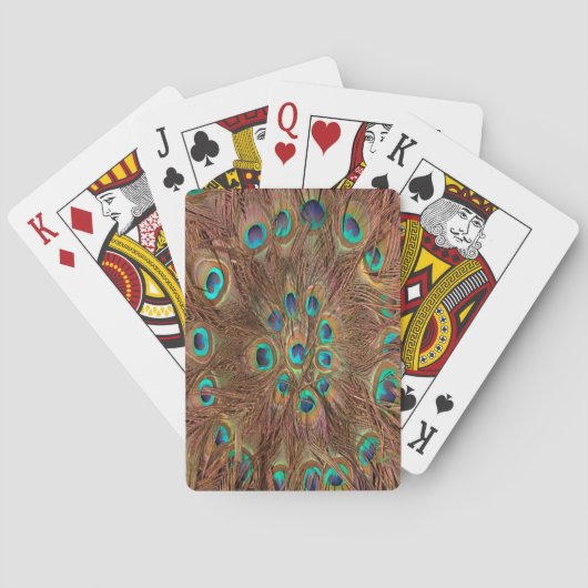 Peacock patroon Achtergrond Pokerkaarten (Achterkant)