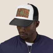 Peacock patroon Achtergrond Trucker Pet (In situ)