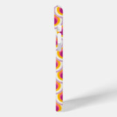 Peacock patroon gele roze naam hoesje (Achterkant / Links)