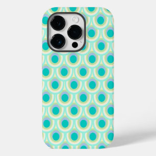 Peacock patroon mint aqua green Case-Mate iPhone 14 pro hoesje