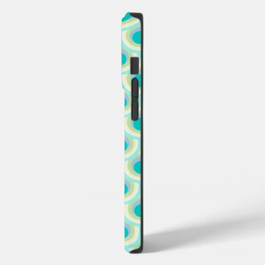 Peacock patroon mint aqua green Case-Mate iPhone case (Achterkant / Links)
