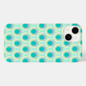 Peacock patroon mint aqua green Case-Mate iPhone case (Achterkant (horizontaal))