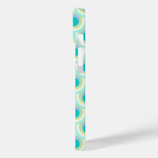 Peacock patroon mint aqua green Case-Mate iPhone case (Achterkant / Links)