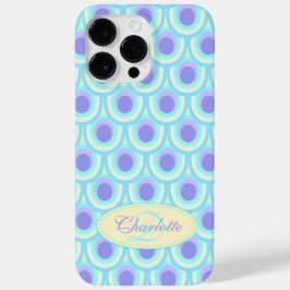 Peacock patroon paarse blauwe naam Case-Mate iPhone 14 pro max hoesje