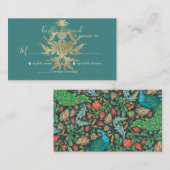 Peacock Pattern Blauwgroen Enclosure Kaart (Voorkant / Achterkant)