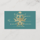 Peacock Pattern Blauwgroen Enclosure Kaart (Voorkant)