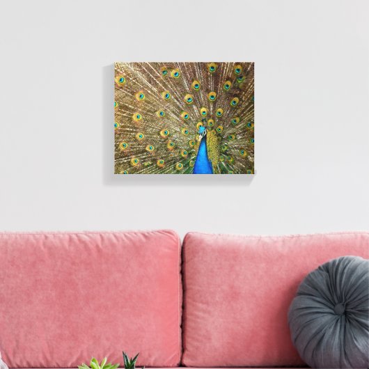 Peacock Pattern Peacock Artwork Painting Animal Ar Canvas Afdruk (Insitu (Woonkamer))