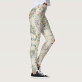 Peacock Pattern, prachtige tropische Floral Leggings (Rechts)