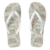 Peacock Pattern, prachtige tropische Floral Teenslippers (Voetbed)