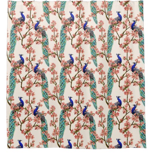 Peacock Pattern Shower Curtain Douchegordijn (Voorkant)