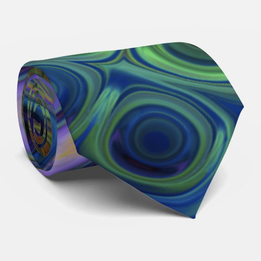 Peacock Pattern Stropdas (Opgerold)