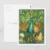 Peacock - Pauw met kippen - Theo van Hoytema Briefkaart (Voorkant / Achterkant)