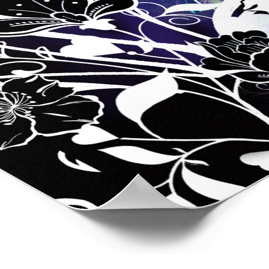 Peacock Peacock Feather Flower Garden Poster (Hoek)