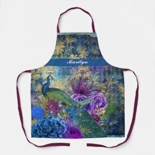 Peacock Peacocks Birds  Trendy Chic Apron Schort