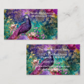 Peacock Peacocks Colorful Visitekaartjes (Voorkant / Achterkant)