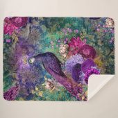 Peacock Peacocks Large Sherpa Blanket Deken (Voorkant (horizontaal))