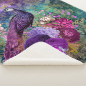 Peacock Peacocks Large Sherpa Blanket Sherpa Deken (3/4)
