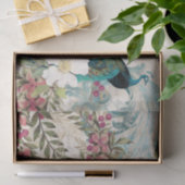 Peacock Peacocks ontkoppelen roze bloemen legant Tissuepapier (Geschenk)