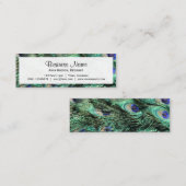 Peacock, Peafowl, Peacock Tail, veren Mini Visitekaartje (Voorkant / Achterkant)