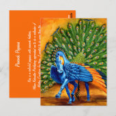 Peacock Pegasus Briefkaart (Voorkant / Achterkant)