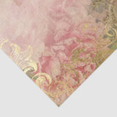 Peacock Peony Floral Blush Pink Gold Decoupage Tissuepapier (Detail)