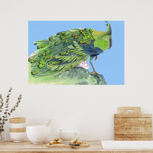 Peacock Permanent poster Tekening 2 (Keuken)