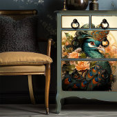 Peacock Pet Anthropomorphic Art Nouveau Craft Tissuepapier