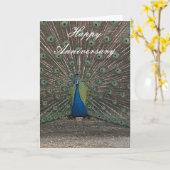 PEACOCK PHOTO ANNIVERSARY GREETING CARD KAART (Gele Bloem)