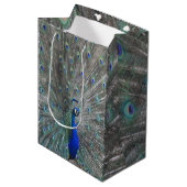 PEACOCK PHOTO PAPER GIFT BAG MEDIUM CADEAUZAKJE (Voorkant Gekanteld)