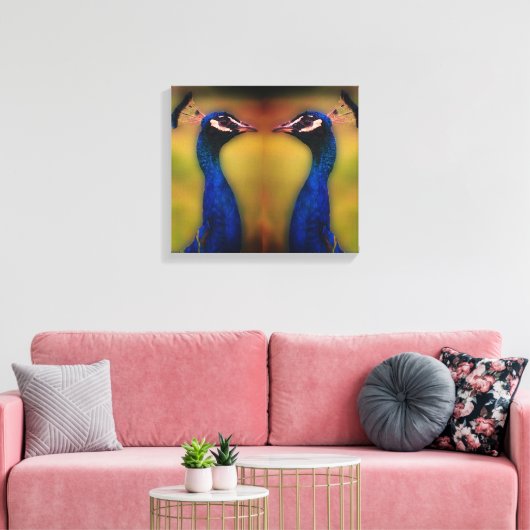 Peacock Photo Single Canvas Afdruk (Insitu (Woonkamer))