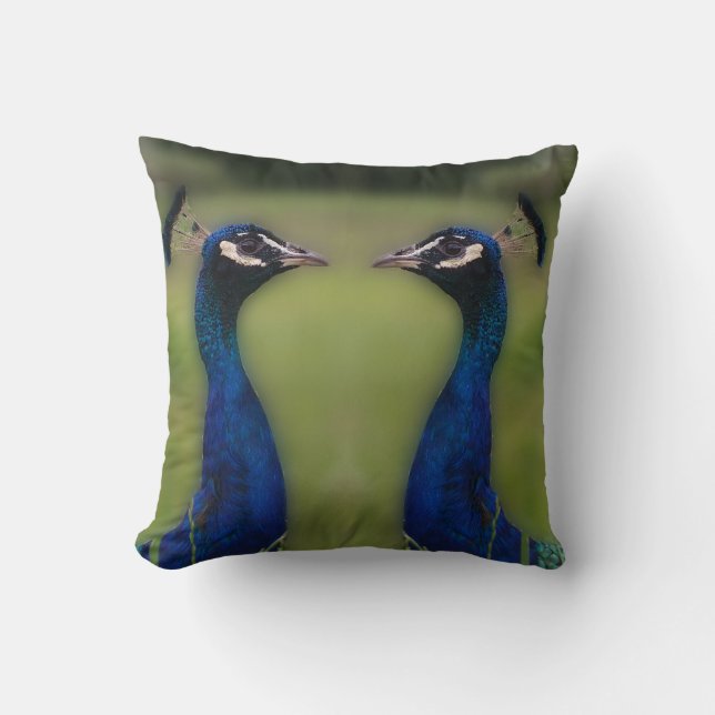 Peacock Photo Throw Cushion 41 cm x 41 c Kussen (Voorkant)