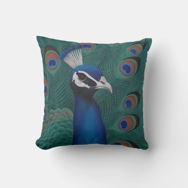 Peacock Pillow Kussen (Voorkant)