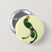 Peacock Pin Ronde Button 5,7 Cm (Voorkant /achterkant)
