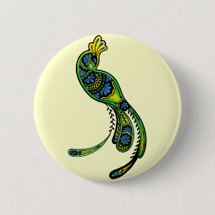 Peacock Pin Ronde Button 5,7 Cm